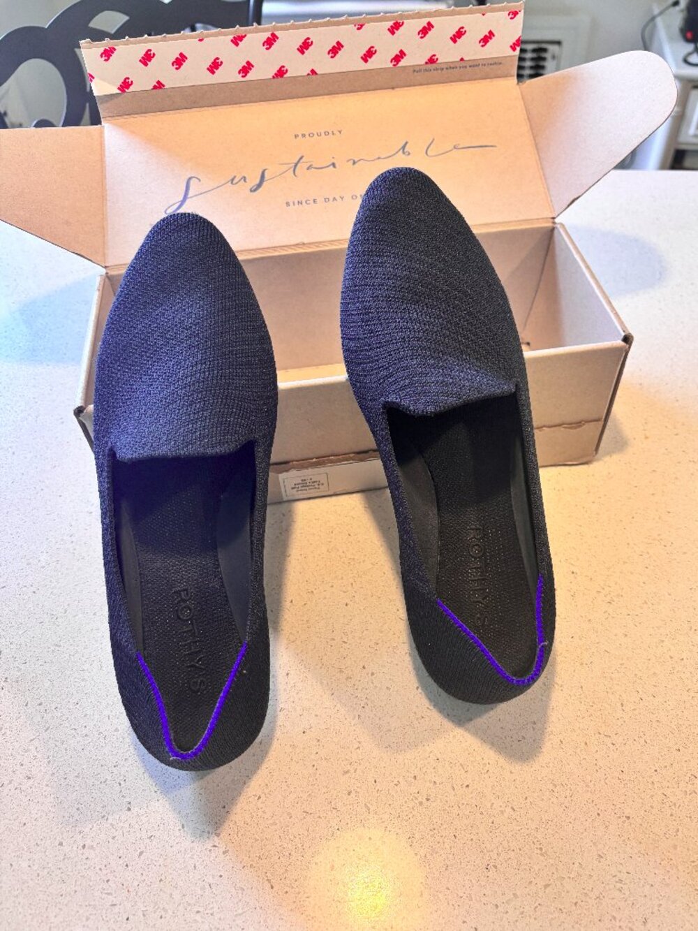 Rothy's The Point Navy Slip-on